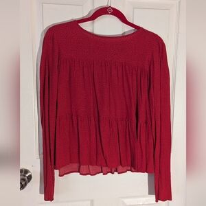 GAP long sleeve pseudo crop top, size Large